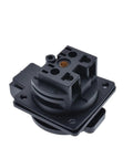 Heavy Duty CEE7 Waterproof IP54 Industrial AC Power Female Socket Rewireable Outlet with durable black housing.