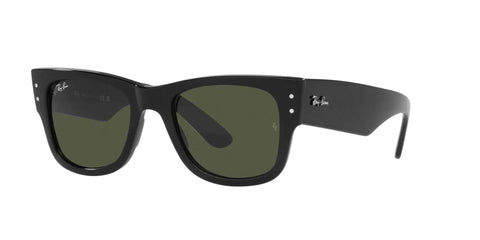 Unisex Mega Wayfarer Square Sunglasses Black Green Frame Not Polarized Medium 51mm 21mm Bridge Casual Cool Everyday Wear
