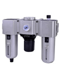 GA Series FRL Filter Regulator Lubricator Air Preparation Unit with GAC300 Ports shown in compact module form