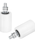 2 Pack Slide Gate Guide Rollers 2 Inch Diameter By 2.75 Inch Length Nylon Wheels With Sealed Ball Bearings For Sliding Doors
