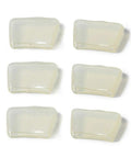 Six Replacement Rubber Tips Kit For Glass Running Pliers in high-density polymer, beige color, six-piece set, top view