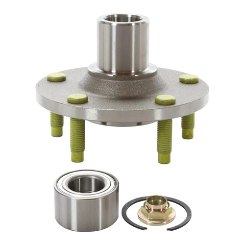 Front Wheel Bearing Hub Assembly Repair Kit Left or Right Replacement for Ford Escape 2001 to 2012, Mercury Mariner 2005 to 2011, and Mazda Tribute 2001 to 2011, One Piece Exact Fit Durable Wheel Hub Repair for Your Ride showing hub, bearing, and components.