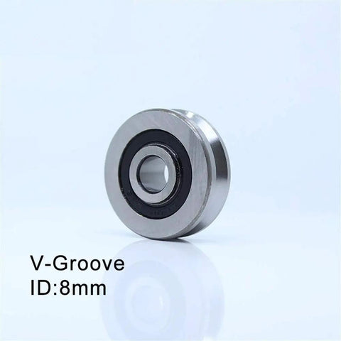 Workhorse Grade V Groove Sealed Ball Bearing 8x28x8mm Pulley Wheel Roller displaying 8mm inner diameter.