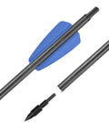 Adder 7.5 Inch Carbon Crossbow Bolts With 2 Inch Vanes 10 Pack For Fishing Small Game Hunting Target Practice Urban Prepper Bushcraft Home Defense And Recreational Shooting showing blue vane and threaded tip