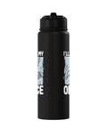 I Will Be In My Office Water Bottle For Cookin Lovers Chef Kitchen Funny Stainless Steel Insulated Bottle Dishwasher Safe