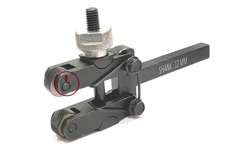 Clamp Type Knurling Tool With 3 To 25 Mm Capacity, 12 Mm Shank, Lathe Ready Knurl Cutter, Easy Clamp Knob Detail