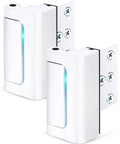 2 Pack Door Reinforcement Lock For Front Door Home Security Upgrade, white heavy-duty latch with screws, side view