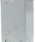 Back angle view of 2P 60A 240V General Duty Outdoor Fusible Safety Switch With Visible Blade Double Break Action, in a gray rugged case.