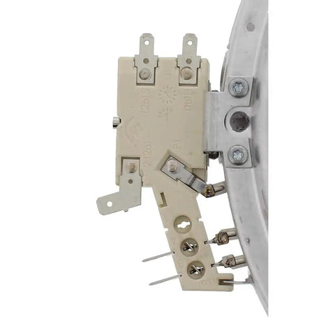 Side view of Range Surface Element Replacement With One Year Warranty Compatible With W10169799 W10350485, plug connectors visible
