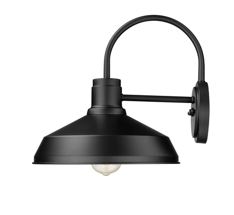 Dusk To Dawn Gooseneck Barn Lights Outdoor Wall Sconce Set Black Anti Rust Exterior Lighting For Farmhouse Porch Or Garden