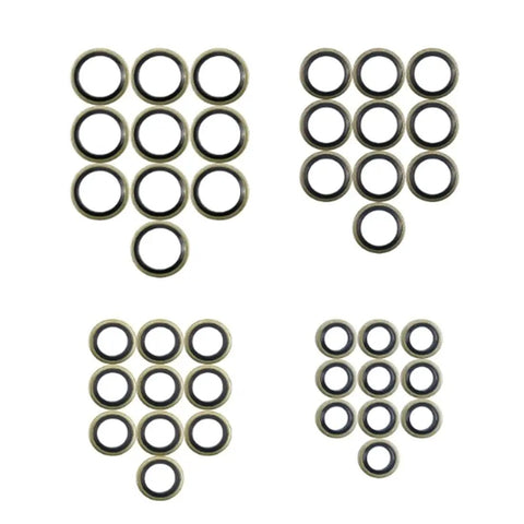 Heavy Duty Diesel Fuel Line Sealing Washers Kit For Dodge Cummins 5.7L 5.9L 6.7L Banjo Bolts 8mm 10mm 12mm 14mm Copper Gaskets Seals Set