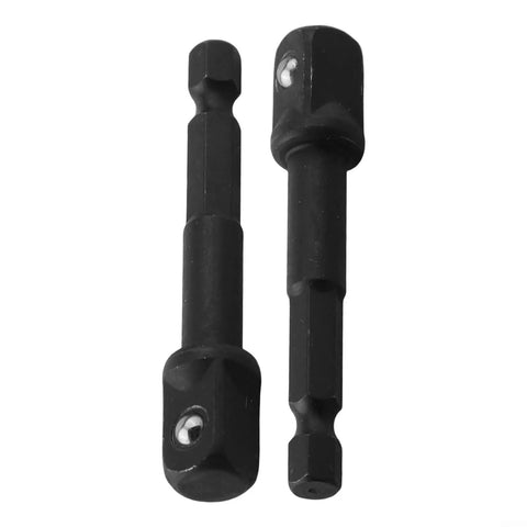 Premium 12 Piece Sockets Adapter Set With Hex Shank Extender Bar Kit For 1/4 Inch 3/8 Inch And 1/2 Inch Cordless Drivers Perfect Converter Reducer Kit To Handle Any Drill Bit Job Without Hassle. Black steel socket adapter bars with detent ball locks