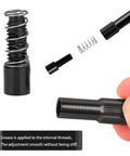 Close-up of Four Pack Aluminum Alloy Bike Cable Adjusters For Brake And Gear Shift CNC Machined, showing internal threads.