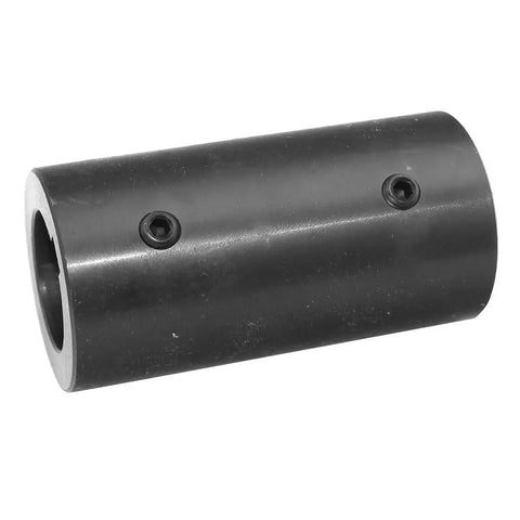Top Shelf Round Bore Shaft Couplers Built Tough With Rock Solid Zero Wiggle Grip For Heavy Duty Equipment Features 1 716 Inner Bore 2 516 Outer Diameter And 4 12 Inch Span For Flawless Power Transfer Across Shafts Easily Swaps Out Units black oxide steel coupling view