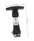 Stainless Steel T Handle Draw Latches Set Of 2 With Rubber Cushioned Latch For Tool Boxes Carts And Automotive Use shown with dimensions