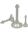 Beefy Adjustable Leg Set For Furniture, Stainless Steel Leveling Feet With M10-M24 Threads, Swivel Base And Articulating Design
