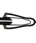 Universal Outboard Dual Water Feed Rectangular Motor Flusher For Boats With Hassle Free Hose Hookup Self Adjusting Yoke in black