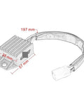 Ride Ready Motorcycle Voltage Rectifier Regulator For CRF250X 2004 To 2017 And CRF450X 2005 To 2016, with cable and dimensions