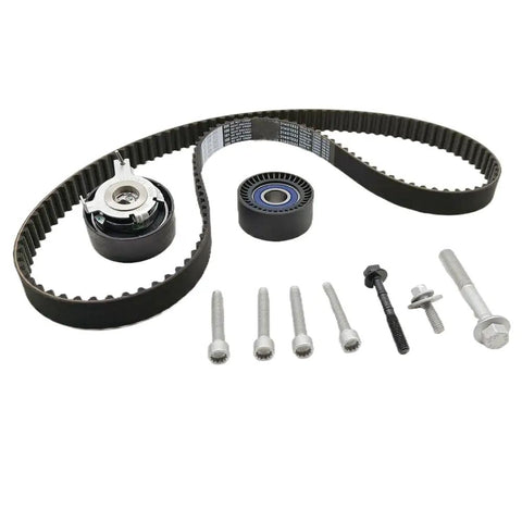 Engine Timing Belt Kit With Tensioner For Volvo 2.0T Cars 32213096 including belt, tensioner, and bolts