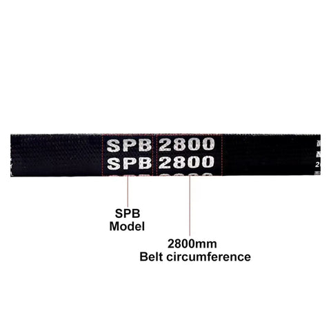 5V Rubber V Belt Drive Conveyor Belt Tough As Nails Durable Transport Strap For Auto Industrial Household And Farm Machinery With Flexible Outer Circumference From 864mm Up To 2083mm For Wide Compatibility And Long Lasting Performance. SPB 2800 rubber V-belt, 2800mm circumference