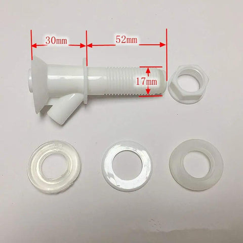 Push Button Water Cooler Spigot Replacement Kit For Rubbermaid Gott Coolers, 3 pieces with threaded washer, rubber gasket, plastic washer and nut