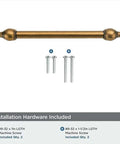 Five Pack Antique Brass Cabinet Pulls 5 Inch 128mm Heavy Duty Solid Zinc Alloy Handles Built To Last Tough As Nails For Kitchen Cabinets Drawers Cupboards And Bathroom Vanity Anti Oxidation Finish Durable Hardware For Everyday Use, installation hardware