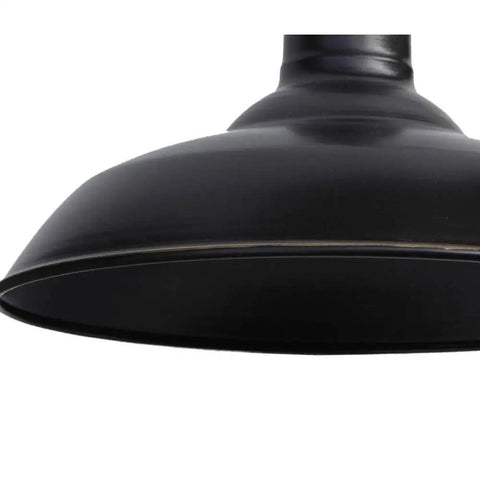Close-up of metal shade for One Light Outdoor Wall Lamp With Metal Shade In Imperial Black Dimmable 120V 60W E26 Base Durable
