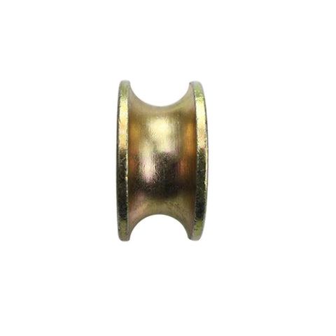 Side view of Beefy Heavy Duty U Groove Track Gate Rollers Kit With Dual Bearing For Inverted Track And Sliding Doors, 60mm Diameter.