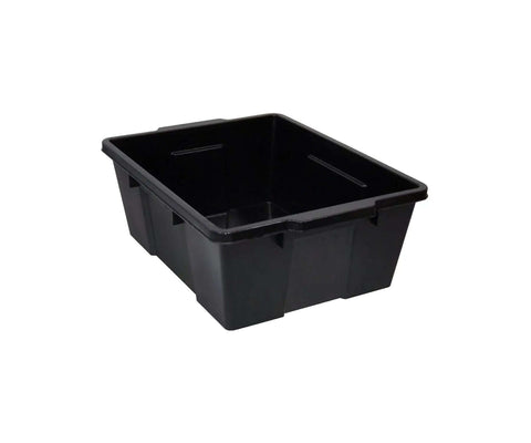 Heavy Duty Latch Part Organizer Bins 21 Inch Long By 16 Inch Wide By 8 Inch High Stackable Black Storage Totes With Strong End Latches And Reinforced Lids Secure Durable Ideal For Tools Parts And Hardware 6 Pack