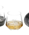 Swooping Eagle Stone Base Double Old Fashion Glass Set 12 Oz Set Of Two With Removable Granite Coasters Etched Eagle Glass