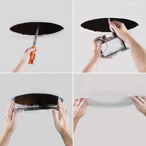 12 Inch LED Recessed Light With Low Profile Canless Design And Pick Your Lumens And Color Temp, 0 10V Dimming, 120 277V Input, Wet Location, Install From 1.5 Inch Plenum, 90 CRI Min, L70 At 50,000 Hours