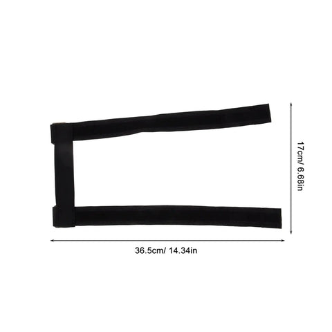 Must Have Golf Swing Trainer Arm Band For Correct Swing Technique shown with dimensions 36.5cm by 17cm
