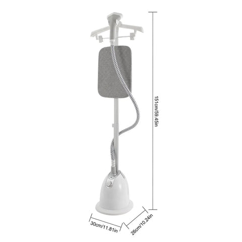 Effortless Standing Garment Steamer With Ironing Board, Adjustable Height, 1.4L Water Tank, Heats Up In 45 Seconds