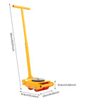 Premium 4 Pack Heavy Duty Machinery Mover Skates With 6 Ton Capacity, Solid Carbon Steel And PU Rollers For Factory Moves handle large loads.