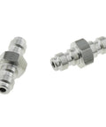 Two Pack Stainless Steel Double Male Quick Disconnect Adapters For Air Fill Stations And Fittings, High Pressure 4000 To 5000 PSI