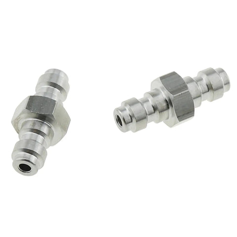 Two Pack Stainless Steel Double Male Quick Disconnect Adapters For Air Fill Stations And Fittings, High Pressure 4000 To 5000 PSI