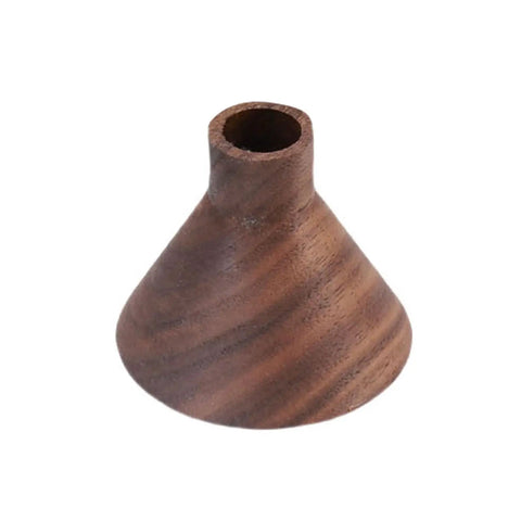 Durable walnut wood cone base for Slay Your Kitchen Game With This Top Shelf Airtight Coffee Bean Cellar Featuring Durable Walnut Wood And Sleek Glass Tubes To Lock In Peak Freshness For Serious Baristas.