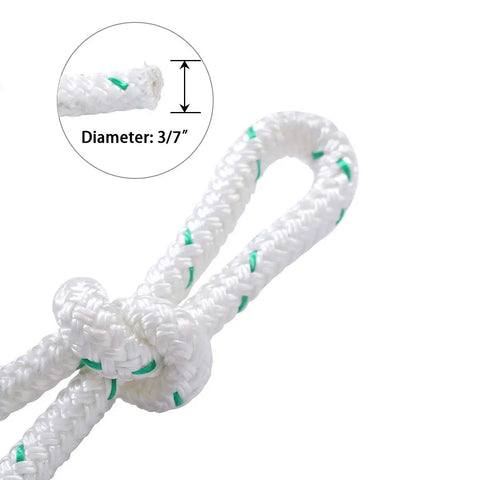 Beefy Double Braid Polyester Rope 150 Ft For Tie Down Pull Swing And Knot High Strength Outdoor Utility Rope, 3/7" dia