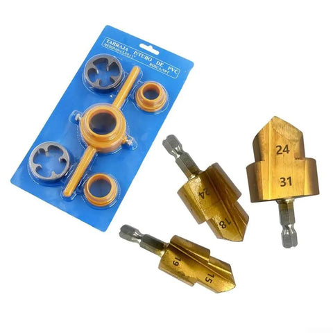 Top Rated PPR Pipe Thread Repair Kit With Step Drill Bits For Quick Water Line Fixes And NPT Standard Threading Tools 20 25 32 Mm Set, 3 bits