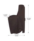 Heavy Duty Water Softener Cover 12 Oz Pvc Beat The Elements Outdoor Tank Guard Tough As Nails With Ventilated Air Flow and Secure Split Velcro Closure Coffee shown with dimensions.