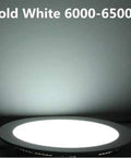 LED Recessed Panel Light 6 Inch 12W Ultra Thin Round With Driver Non Dimmable 6000K Super Bright Cool White 85-265V