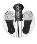 Handheld Foot Massager S1001 Portable Electric Foot Relief Device in silver with easy grip handle and deep tissue massage features.