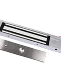 Single Door 12V 600lb Magnetic Lock For Access Control with armature plate, waterproof rustproof metal, quiet operation.