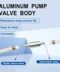 Aluminum pump valve body with inlet and outlet check valves for Two Pack Brake Bleeder Hose With One Way Check Valve For Motorcycle Clutch And Brake Bleeding Tool Pro Grade Hydraulic System Kit Durable Aluminum And Rubber Build Essential Motorbike Accessories.