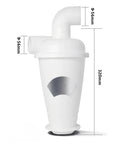 Heavy Duty Cyclone Dust Separator For Vacuum Cleaners DIY Turbocharged Woodworking Filter Industrial Cyclone Collector side view