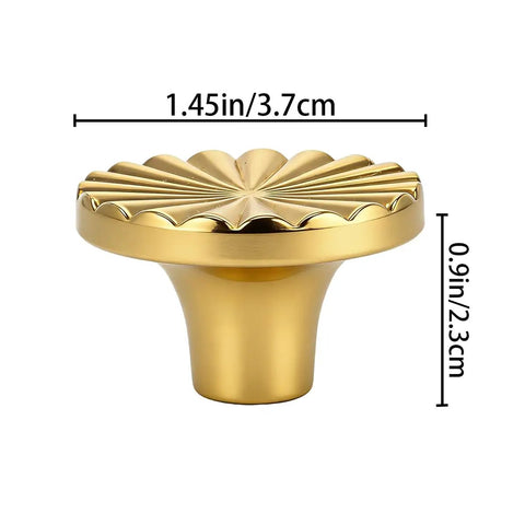 Must Have Golden Round Cabin Knobs 12 Pack Polished Gold Hardware Handles For Kitchen Cabinets Dressers Vanities And Drawers Classic Round Gold Pulls For Modern Home Upgrades, 1.45in, polished gold plastic knob