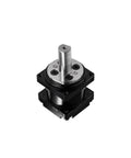 Compact Strain Wave Harmonic Drive Gearbox For Nema 11 Servo Motors, black and silver, front view