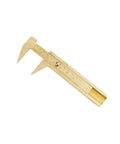 Dual Scale Calipers With Inch And Metric Scales For Jewelry Making, Woodworking, Metalworking, And DIY Projects, Brass