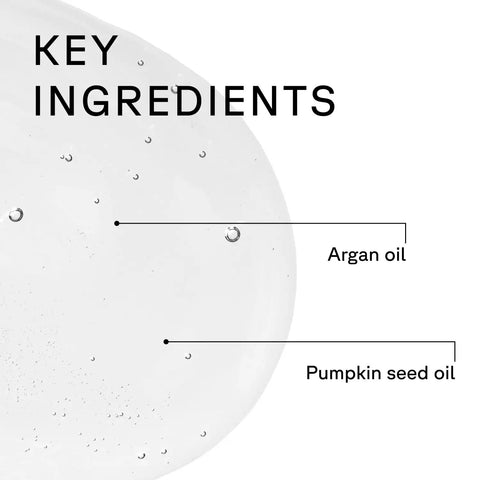 Key ingredients of Ultra Hydrating Shampoo For All Hair Types Loaded With Argan And Pumpkin Seed Oil including argan oil and pumpkin seed oil.