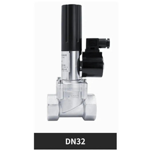 Gas Emergency Shutoff Solenoid Valve With Threaded Inlet, Normally Closed, Beefed-Up Linkage, Industrial Grade For Commercial Gas Lines, DN32 Connection, 0.1 MPa Operation, DN32 valve view
